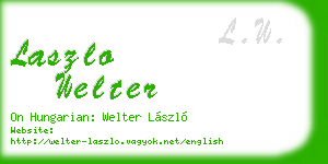 laszlo welter business card
